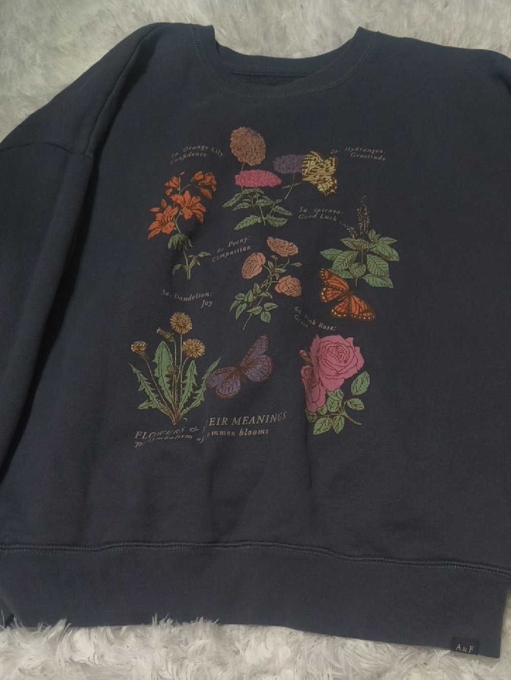Abercrombie Kids Gray Flower Sweater